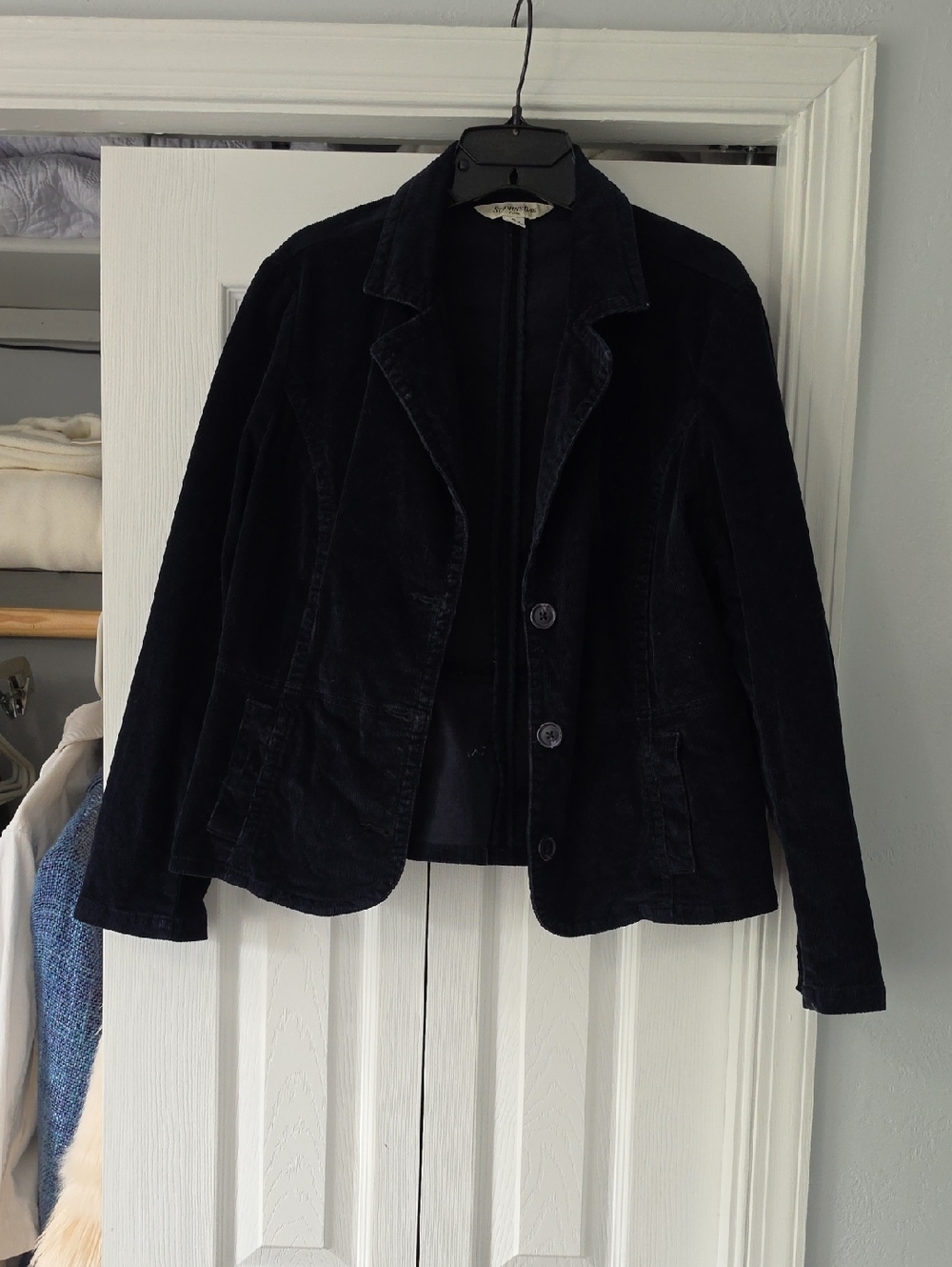 St. John's Bay Navy Blue Corduroy Blazer Jacket